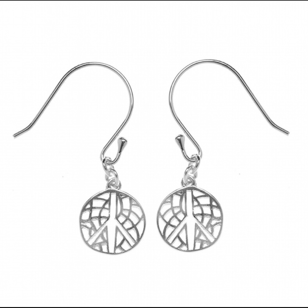 Sterling silver peace sign earrings ✌️